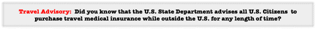 Advisory: purchase travel insurance
